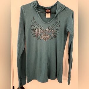Harley-Davidson Teal Graphic Shirt ✅3/$15